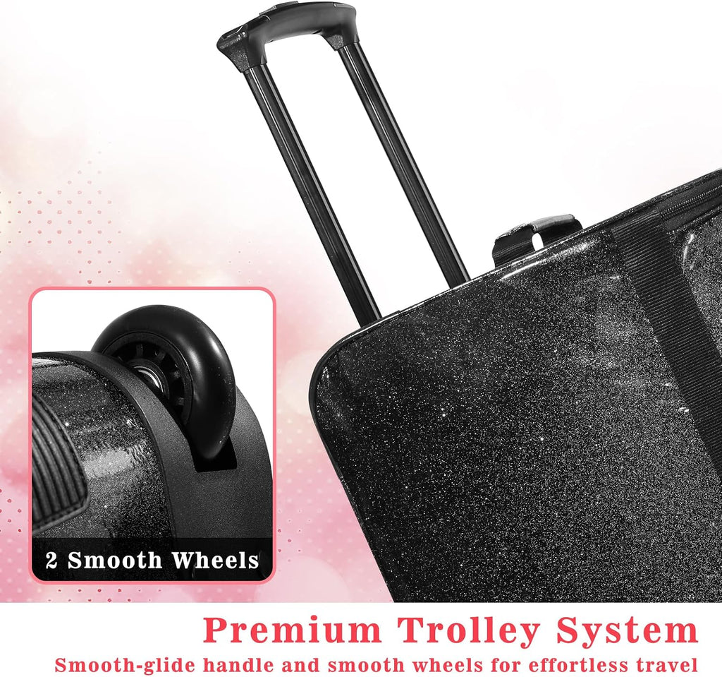 Dance Bag with Garment Rack and Curtain, 28' Rolling Dance Competition Duffle Bag with Garment Rack | Mobile Changing Station Dance Suitcase for Dancer Athlete Livestreamer Cheerleader Cosplayer