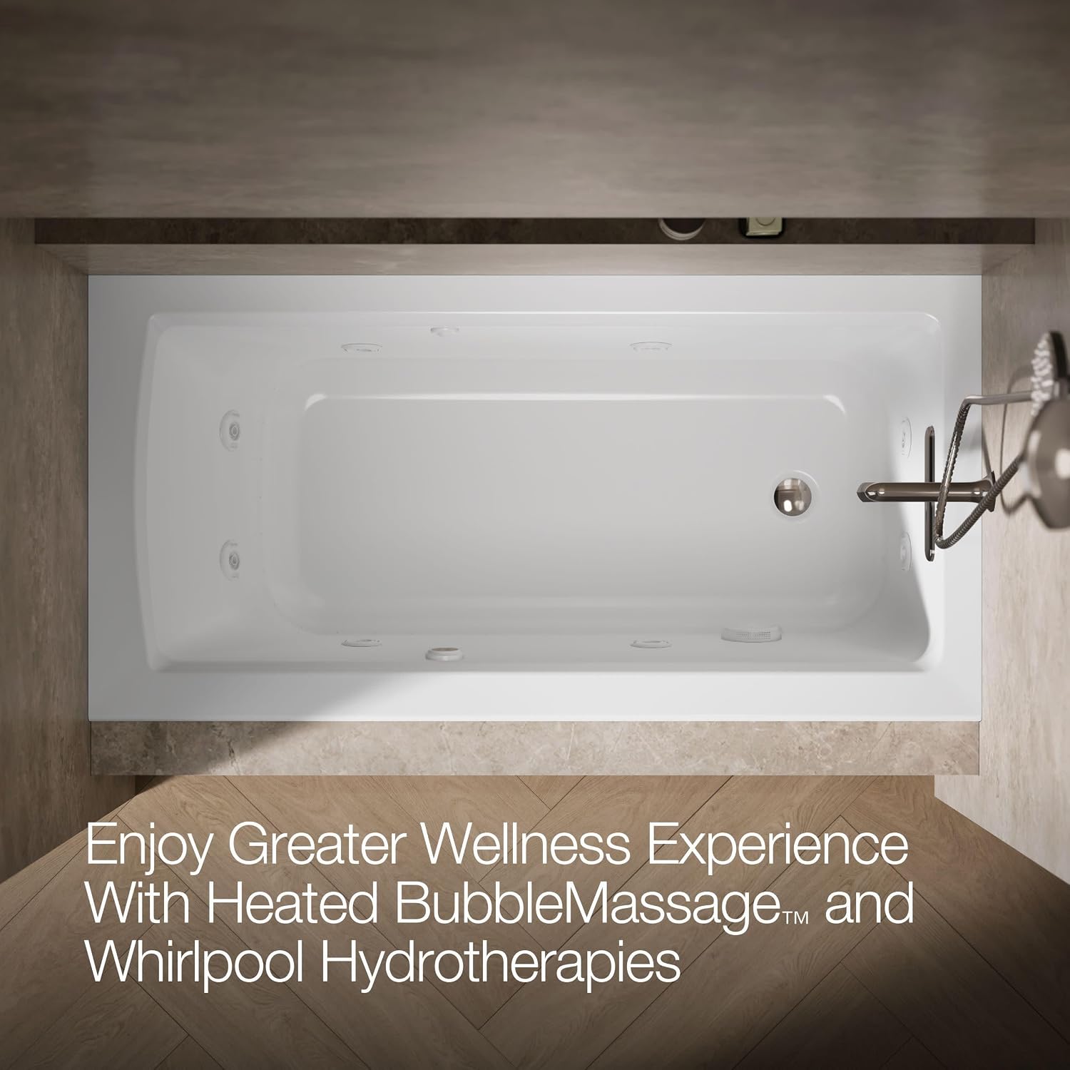 Kohler K-1947-XHGHR-0 Archer Bathtub, White