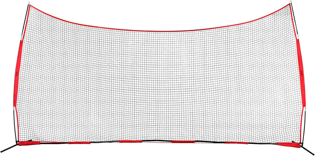 VEVOR 7X7ft/12X9ft/16X10ft/20x10ft Barricade Backstop Net, Ball Sports Barrier Netting, Portable Practice Net for Baseball Softball Lacrosse Hockey Basketball Equipment Training Net