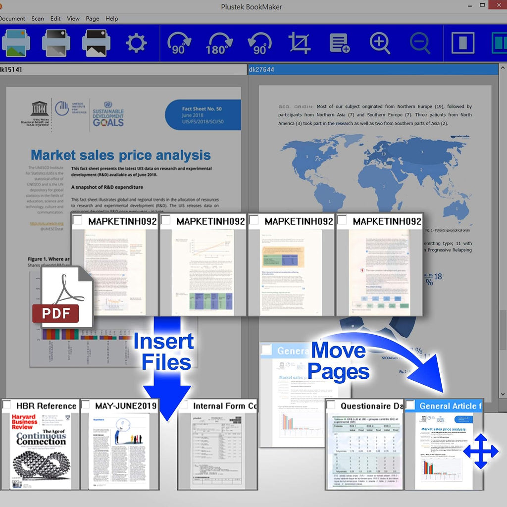 Plustek OpticBook 4900 Scanner with Bookmaker - Simplify scanning and Make Your Paper/Document Digitized & Organized with Software to Archive, Look up and Share Files.