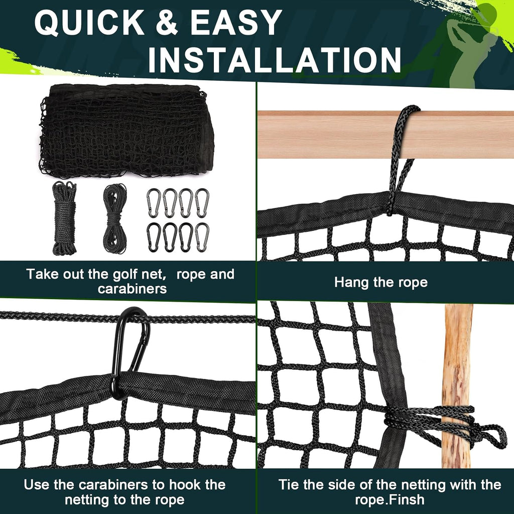 Heavy Duty Golf Practice Net, High-Impact Golf Hitting Net for Indoor/Outdoor Use