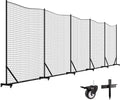 MR Ball Stop Net System, Movable Heavy Duty Backstop Net, 2 in 1 Multi-Sport Stop Netting, Ball Barrier Sports Practice Barrier Net for Professional, College and Grade School Training