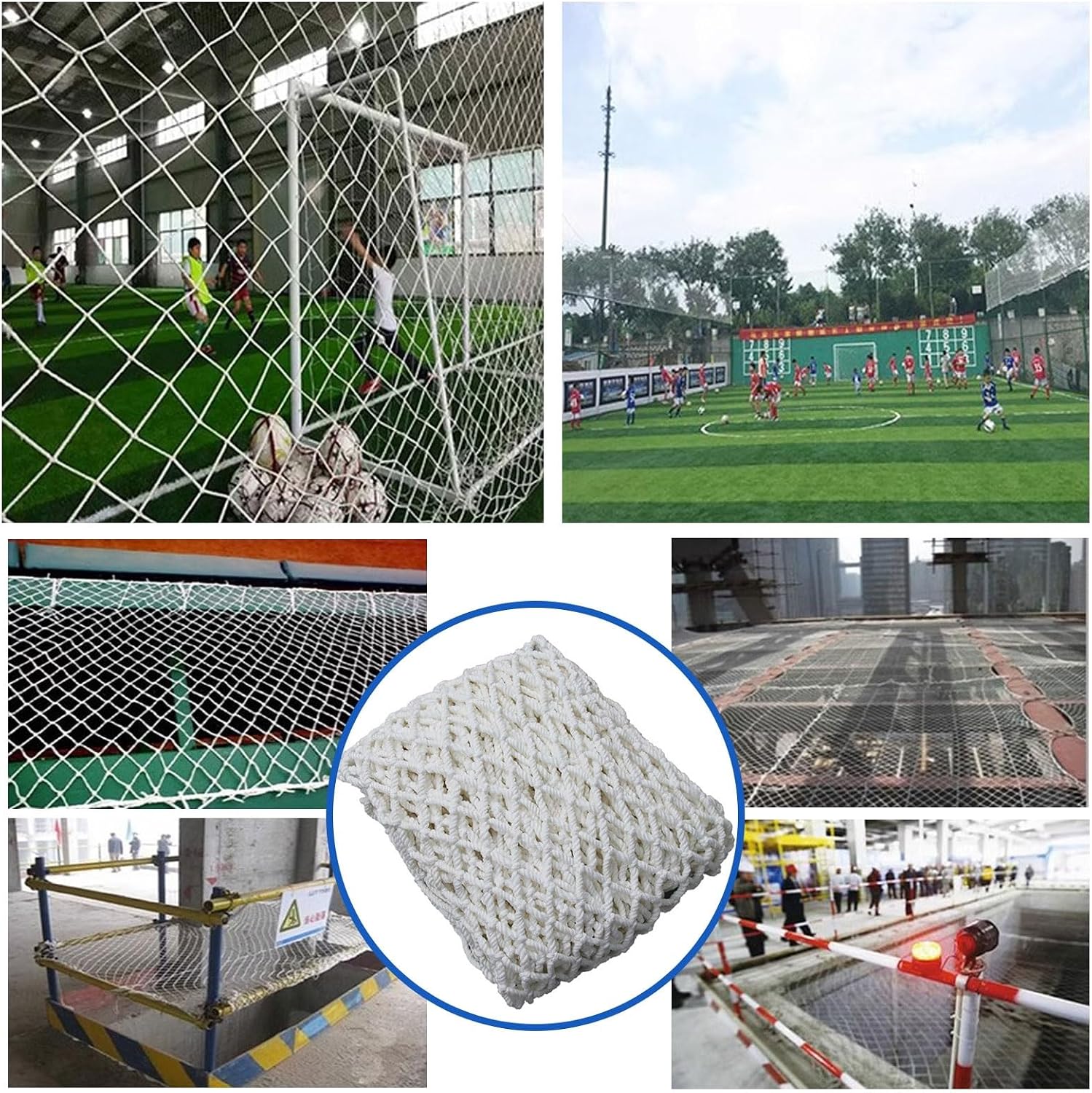 Basketball Rebounder Net Yard Guard, Outdoor Basketball Net Catcher Backstop for Shooting Practice, Stairs Balcony Railings Protection Safety Rope Netting