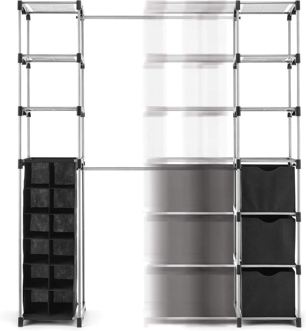 Whitmor Modern Industrial Freestanding Closet Organizer