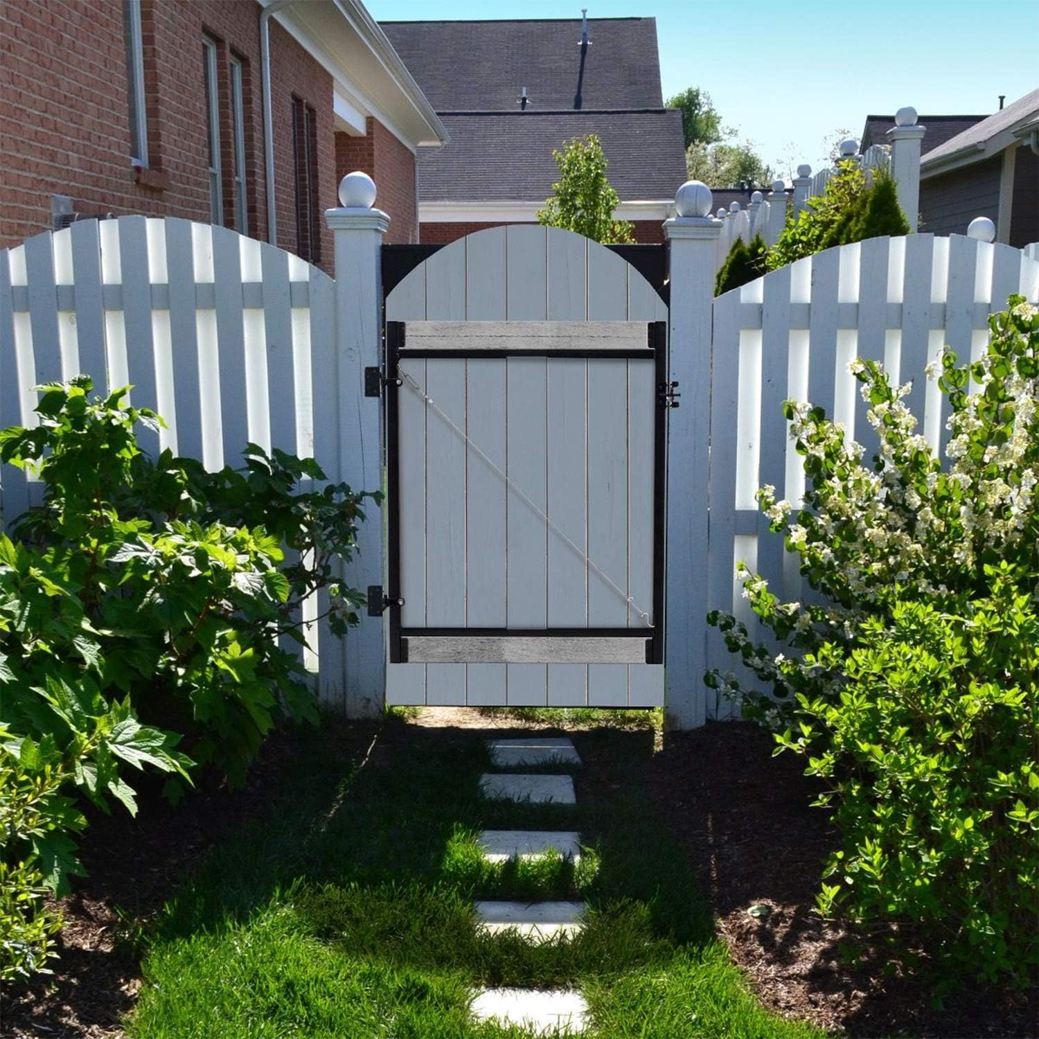 Adjust-A-Gate Full Frame Gate Fence Kit, Fits 36-60' Openings & Up to 5-6', Black - Heavy-Duty Outdoor Reinforcement & Accessories for Gates and Fences