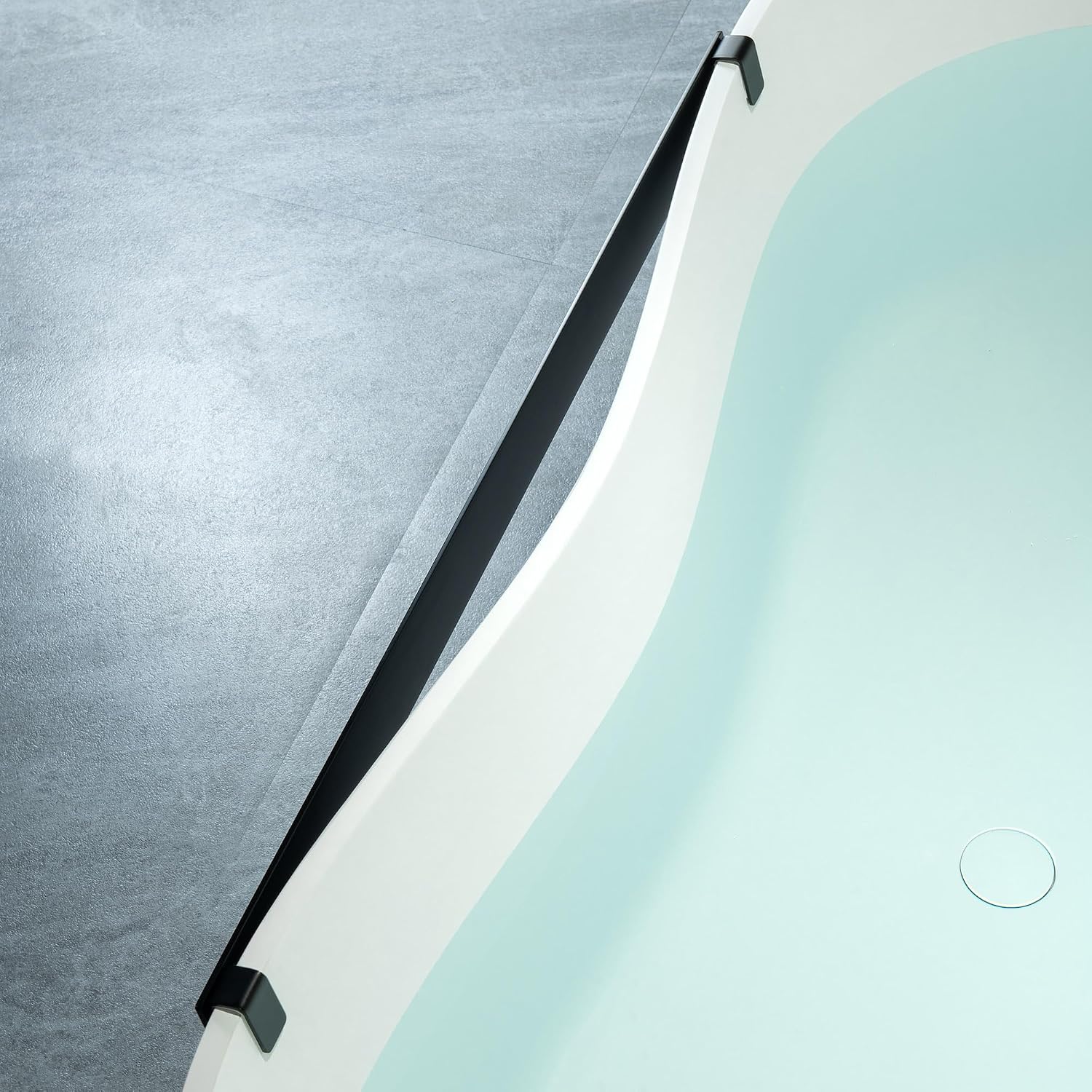 WOODBRIDGE 71' L x 31-1/2' W Luxury Contemporary Solid Surface Stone Resin Freestanding Bathtub in Matte White