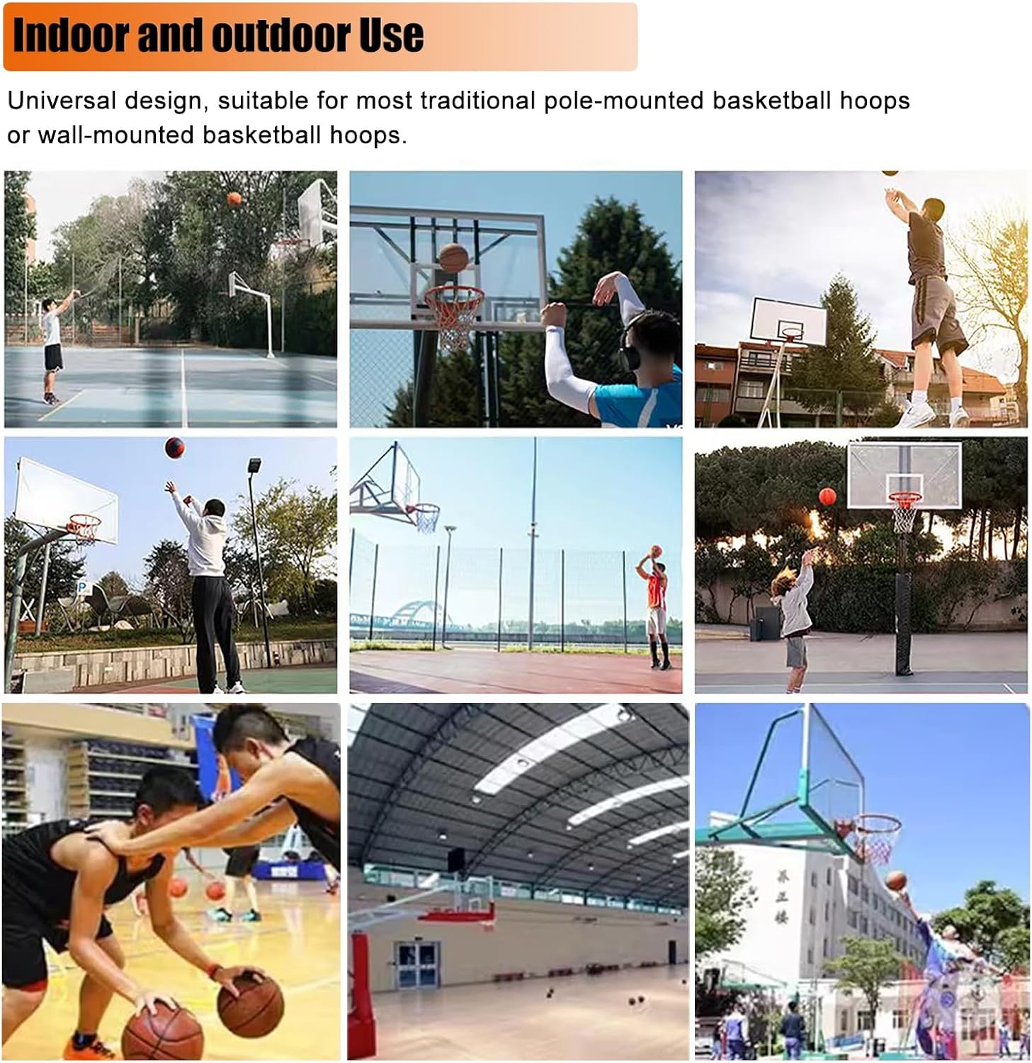 Black Basketball Return Automatic Attachment for Hoop, Floor Standing Rolling Basketball Net Catcher Ball Return Machine, Indoor Outdoor Hoop Returner