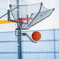 Portable Basketball Net Catcher Ball Return, Basketball Rebounder Equipment with 180° Basketball Return Chute/Basketball Goal Trainer for Pole/Wall Mounted Hoops