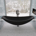 ALFI brand HammockTub1-BM Black Matte 79' Acrylic Suspended Wall Mounted Hammock Bathtub