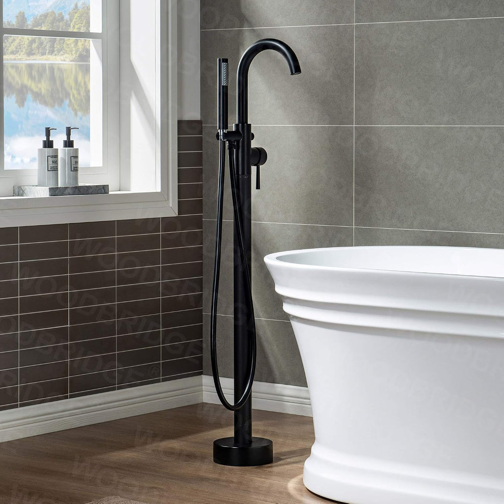WOODBRIDGE F0006 MBRD Faucet, (L) 10 3/4' x (W) 6-1/4' x (H) 43-7/8, Matte Black