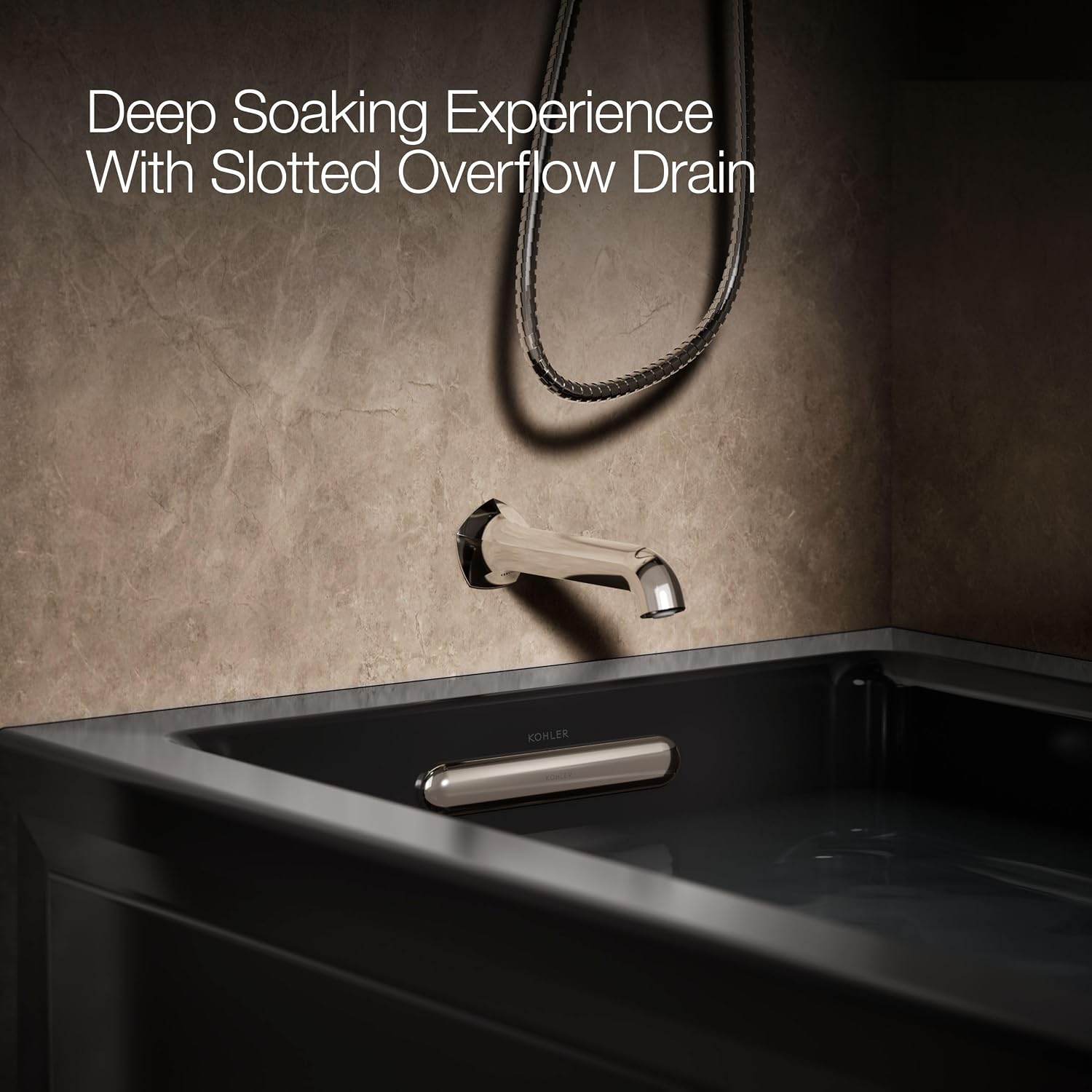 Kohler K-1122-GHLA-7 Archer Bathtub, Black Black