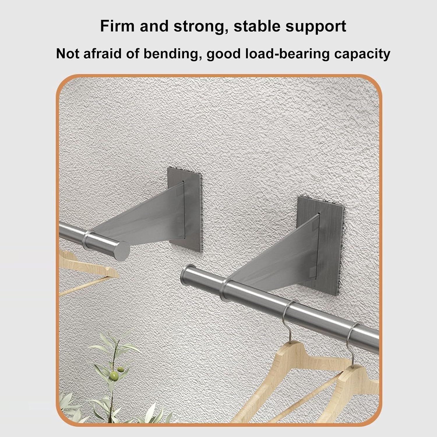 Wall Mounted Industrial Pipe Garment Rack,Retail Store Stainless Steel Clothing Display Stand,Space-Saving Hanging Closet Rod，Garment Hanging Storage Rail Towel Rack,for Bedroom, Laundry Room