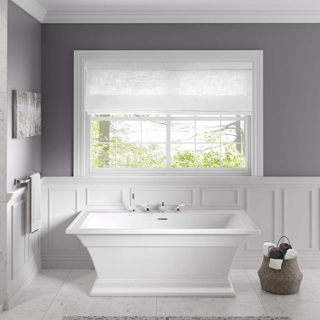 American Standard 2546004.020 Town Square S 68 in. Acrylic Freestanding Soaker Bathtub, White