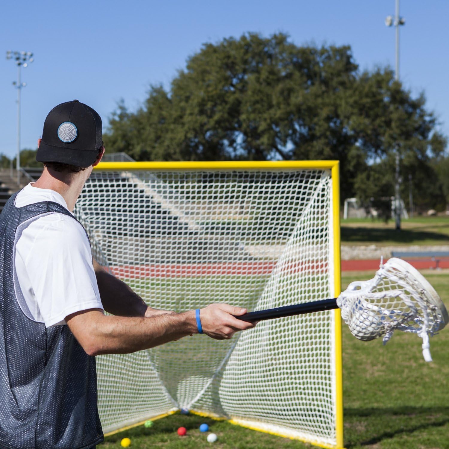 Champion Sports Lacrosse Goal Net - 7mm Official Size White Nylon Net Replacement (Pack of 2)