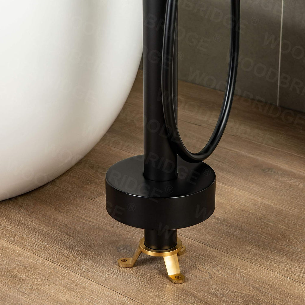 WOODBRIDGE F0006 MBRD Faucet, (L) 10 3/4' x (W) 6-1/4' x (H) 43-7/8, Matte Black