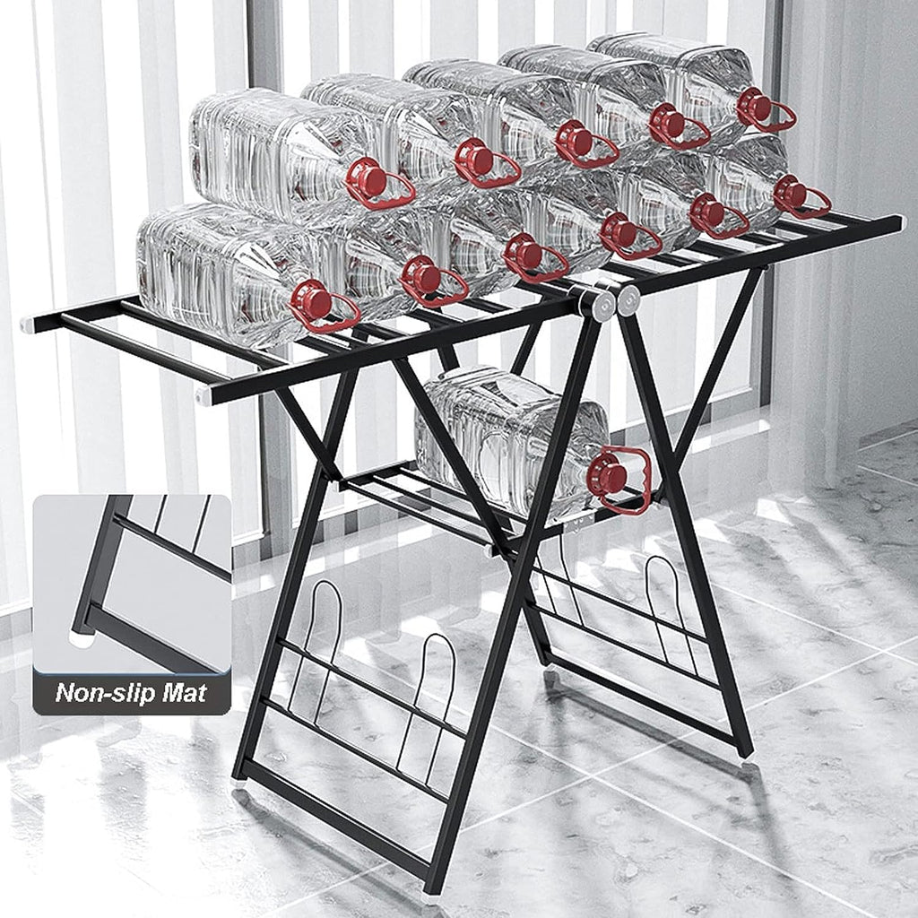 Laundry Drying Rack Floor Aluminum Alloy Clothes Drying Rack Collapsible Hanger Large Capacity Compact Hanging Racks for Garment Balcony Bedroom(130cm/51in)