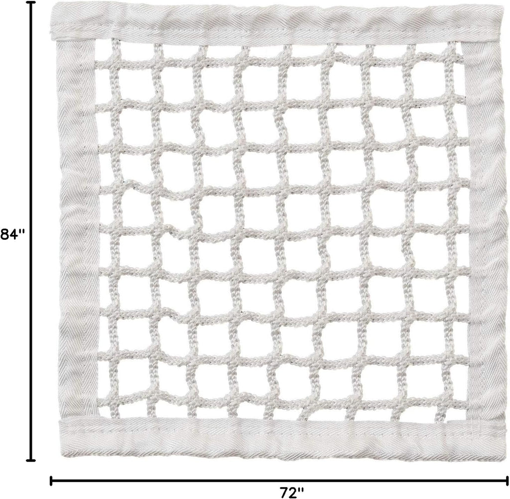 Champion Sports Lacrosse Goal Net - 8mm Official Size White Nylon Net Replacement (Pack of 2)