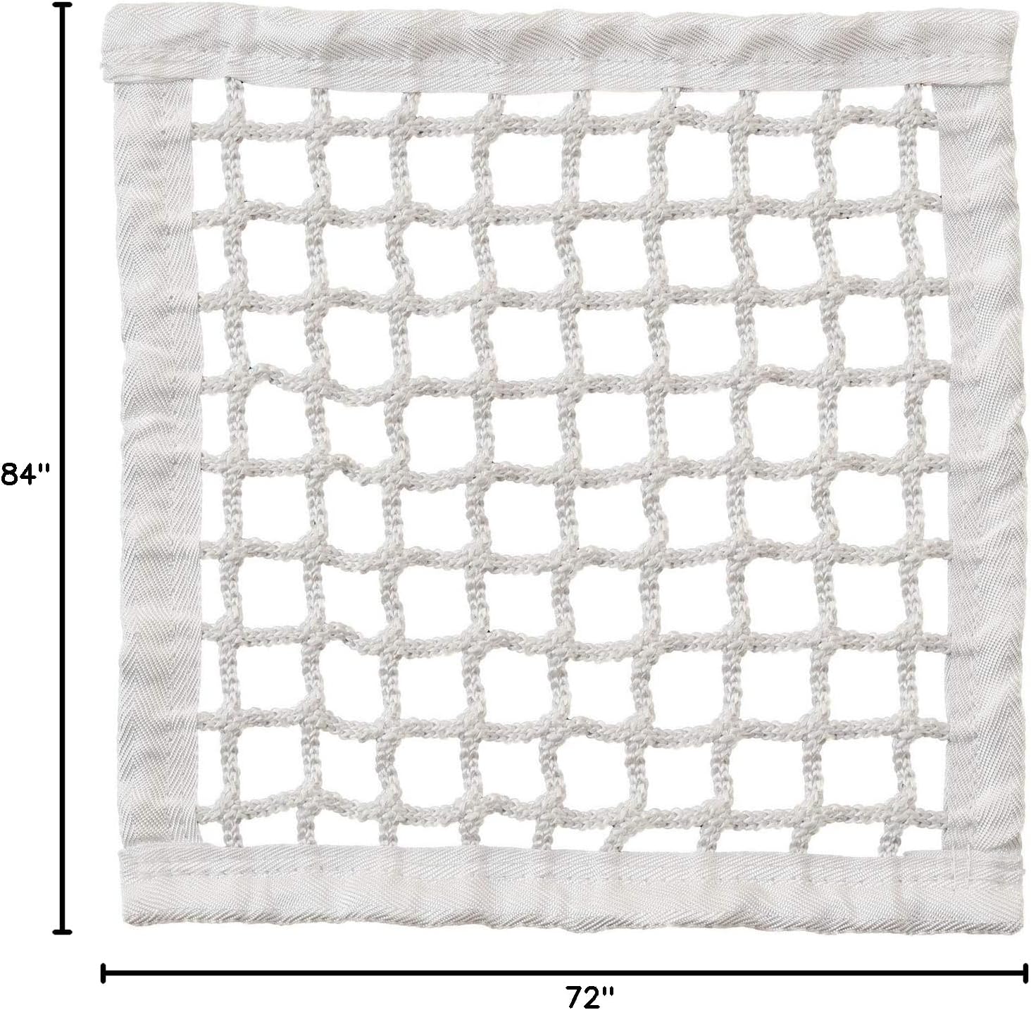 Champion Sports Lacrosse Goal Net - 8mm Official Size White Nylon Net Replacement (Pack of 2)