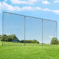 Backstop Net System for Backyard – Heavy Duty Sports Barrier Net with Steel Posts, Movable/Socketed Ball Stop Net for Soccer, Baseball, Training