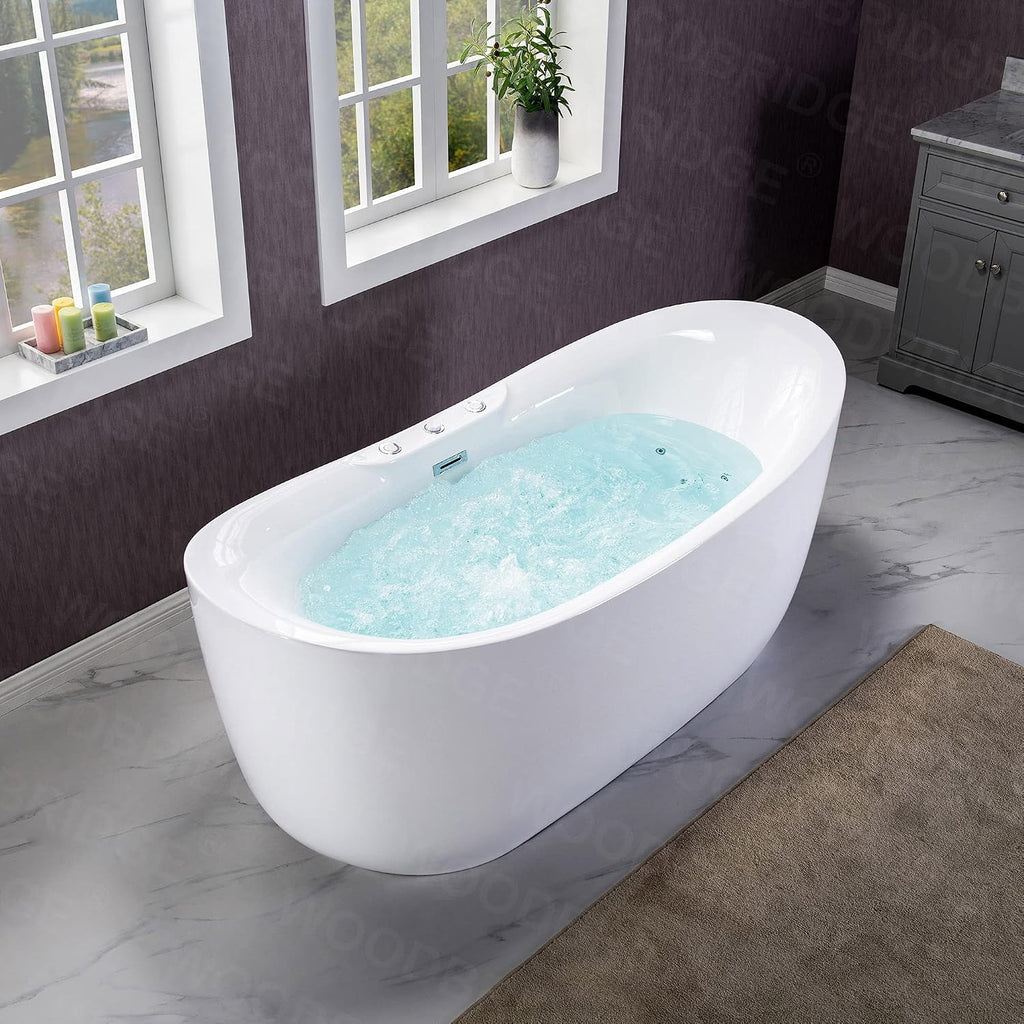 WOODBRIDGE 71' x 31 1/2' Whirlpool Water Jetted and Air Bubble Freestanding Bathtub , B0034