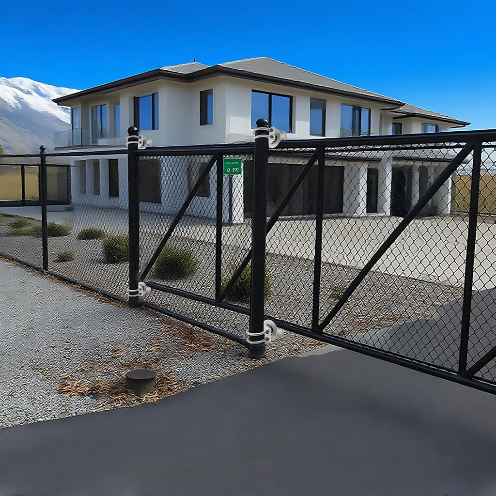 Mini Cantilever Gate Rollers – Durable Cast Steel Rolling Hardware for 2-3/8' Posts & 1-5/8' Chain Link Fence Gates – Efficient Mini Slide Gate System, Pack of 4
