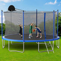 Skepphlay 16ft 14ft 12ft Trampoline Outdoor for Kids and Adults, ASTM Approved Recreational Trampoline, Round Trampoline with Basketball Hoop & Enclosure Net for Backyard