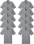 FOMANN Men's Button-Down Polo Shirt Wholesale Unisex Uniform Shirt 10 Pack