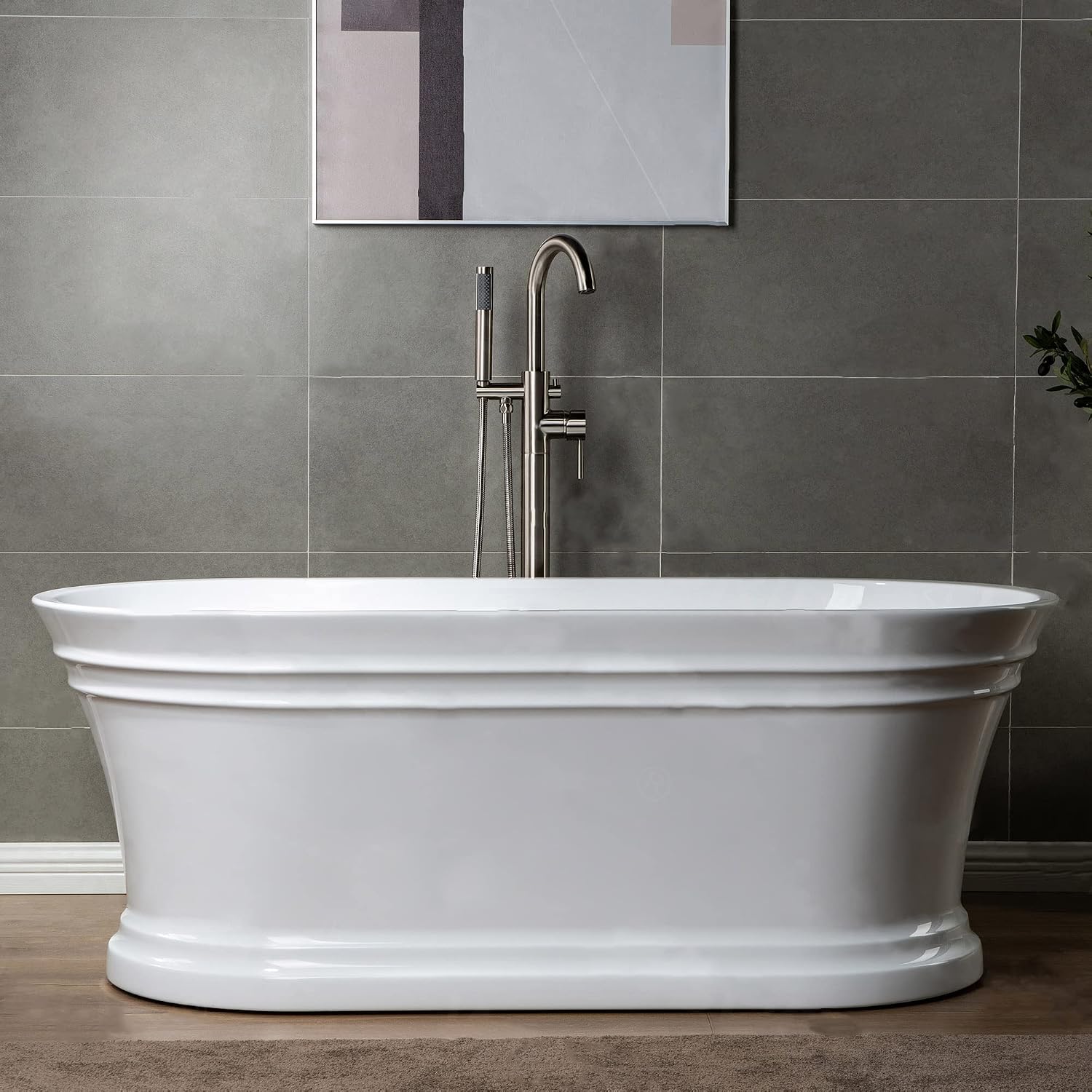 WOODBRIDGE F 0001 F0001BN Faucet, (L) 10 3/4' x (W) 6-1/4' x (H) 43-7/8, Brushed Nickel