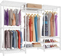 VIPEK V5 Portable Closet Wardrobe Heavy Duty Clothes Rack, Freestanding Clothing Racks with 4 Hang Rods & 8 Shelves, Adjustable Custom Closet Racks, 68.9' L x 15.7' W x 76.4' H, Max Load 890LBS, White