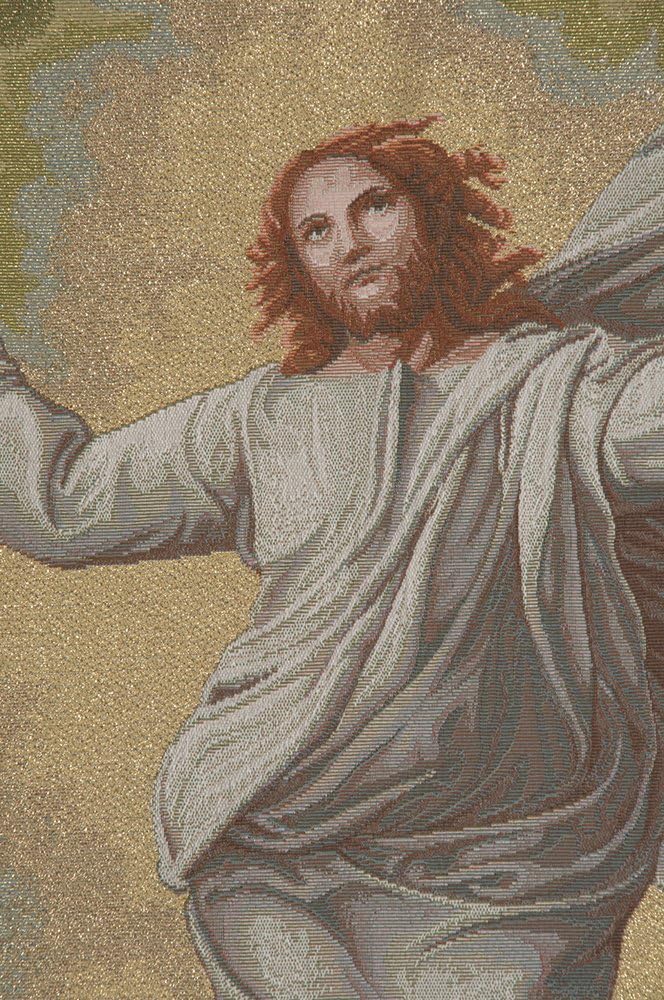 Charlotte Home Furnishings Inc. Transfiguration Of Jesus Italian Tapestry Wall Hanging 25 X 18 Inch Viscose Cotton And Polyester Blend Wall Art Perfect For Home Decor And Wall Decor By Raphael