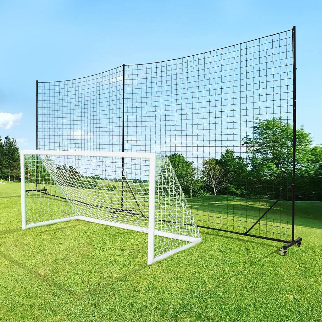 Ball Stop System - Soccer Backstop Net, Heavy Duty, High Impact, Practice Barrier