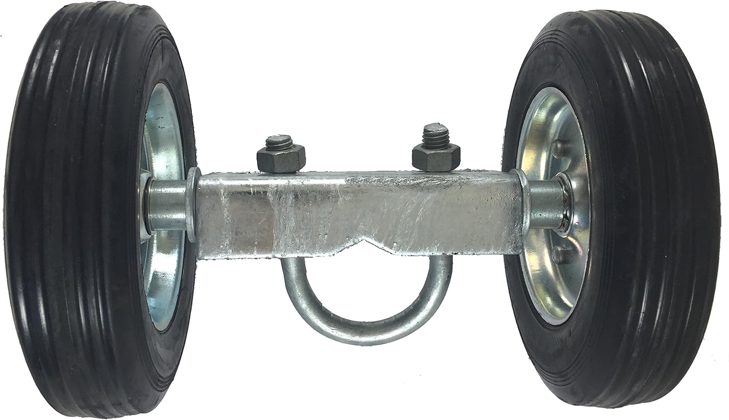 6' CHAIN LINK WALL MOUNTED ROLLING GATE HARDWARE KIT: (Chain Link Fence Gate Parts) (6' Rut Runner, 2 Track Wheels, 6 Wall Mounted Track Brackets, 1 Rolo Latch)