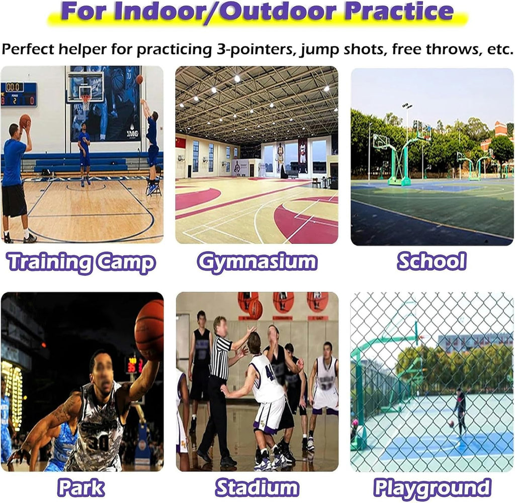 Basketball Hoop Returner Shot Return Apparatus Youth/Adults/Kids Catcher Net Rebounder Metal for Home School Gym Hang Portable Train