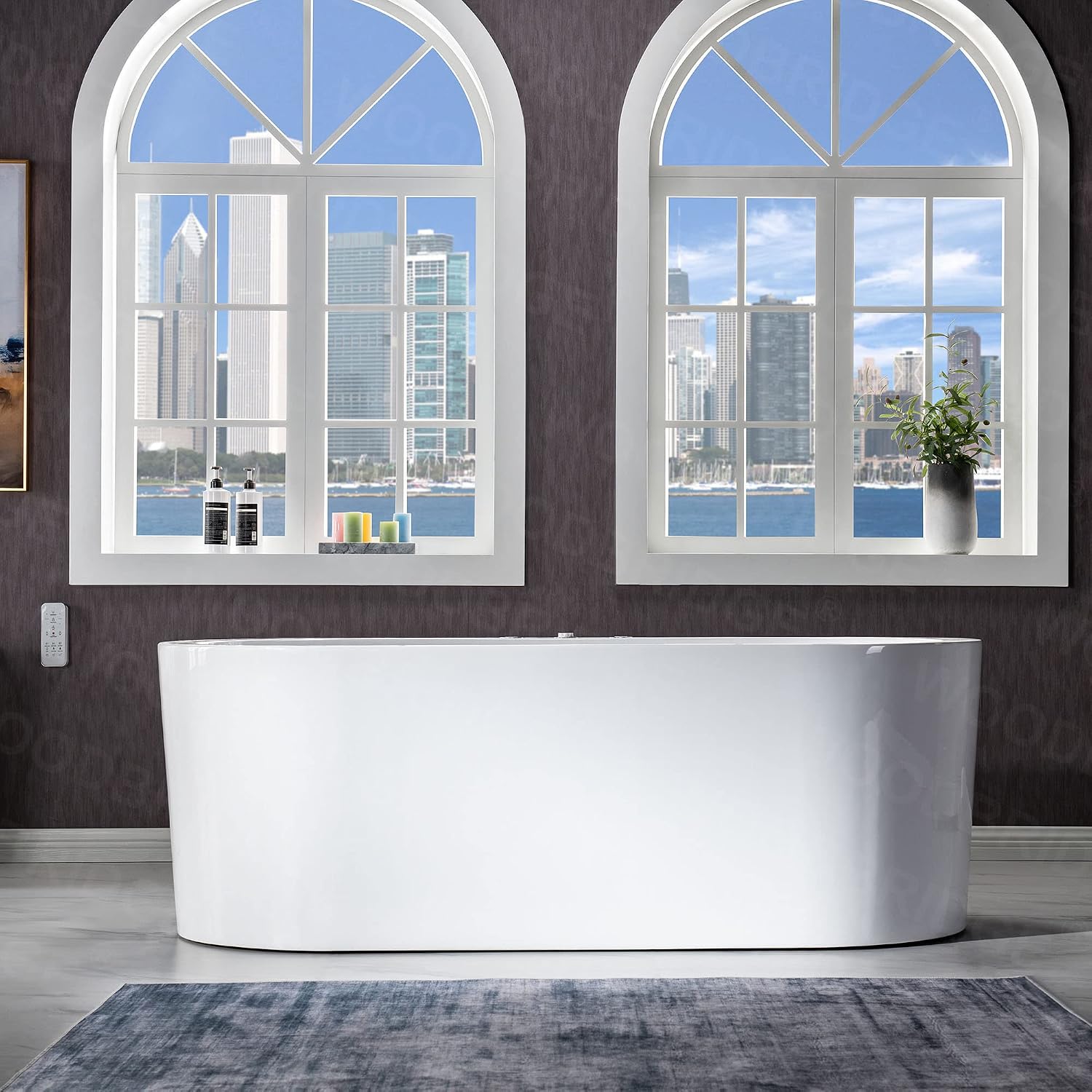 WOODBRIDGE 67' Air Bubble and Whirlpool Jetted Freestanding Bathtub B0030 / BTS1606