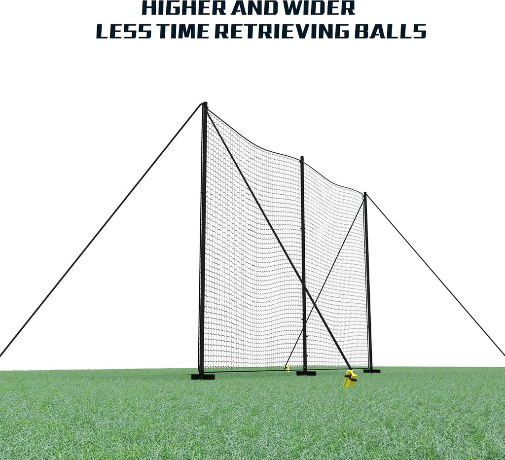 MR Ball Stop Net System, Movable Heavy Duty Backstop Net, 2 in 1 Multi-Sport Stop Netting, Ball Barrier Sports Practice Barrier Net for Professional, College and Grade School Training