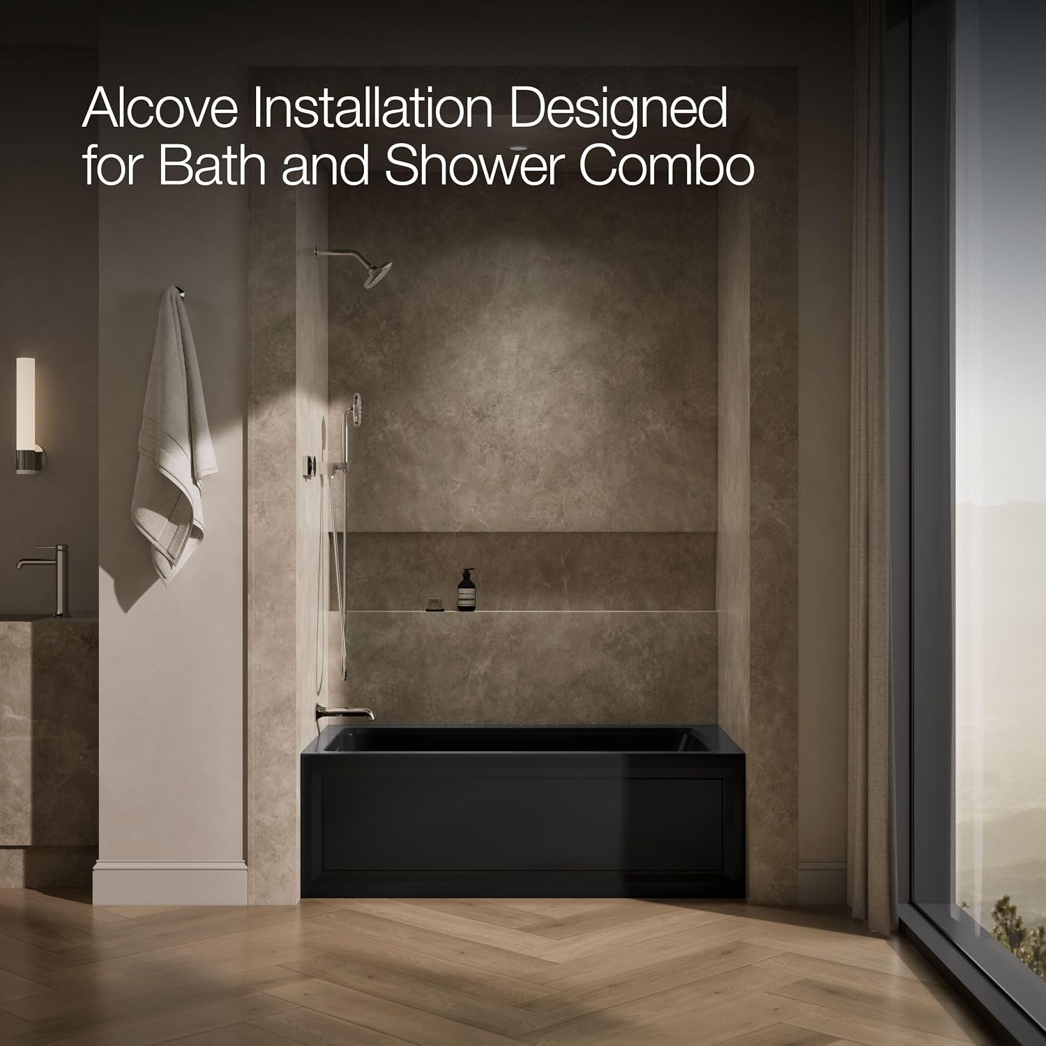 Kohler K-1122-GHLA-7 Archer Bathtub, Black Black