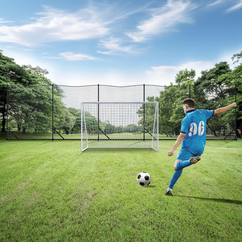 MR Ball Stop Net System, Movable Heavy Duty Backstop Net, 2 in 1 Multi-Sport Stop Netting, Ball Barrier Sports Practice Barrier Net for Professional, College and Grade School Training