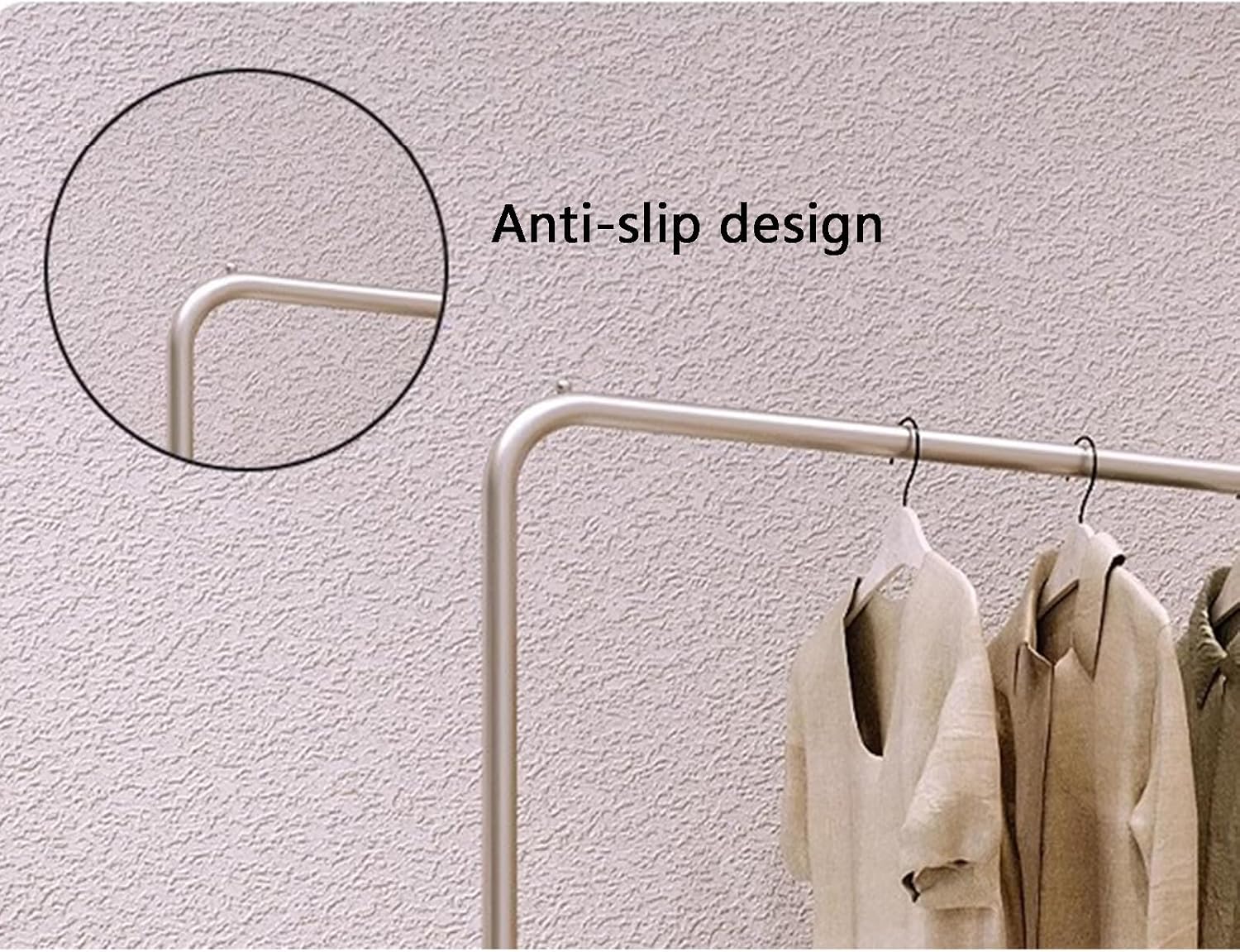 Heavy duty Garment rack Clothing Store Display Rack, Single Rod Clothing Rack For Hanging Clothes, Heavy Duty Metal Clothes Rail, Freestanding Coat Rack For Bedroom And Living Room, Silver ( 100X40X1