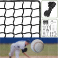 Baseball Net Netting Batting Cage Net Backstop Net - Heavy Duty Nylon Sports Netting with 33FT Rope & Steel Hanging Kit, Multiple Sizes for Backyard Garage Indoor Outdoor Practice