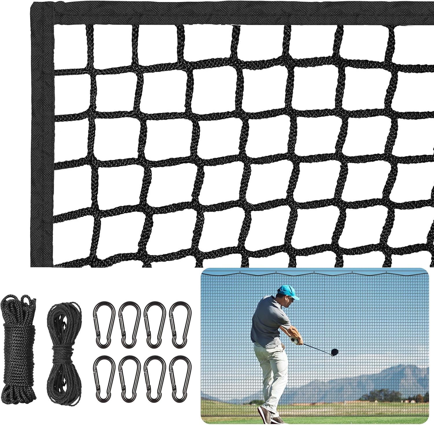 Heavy Duty Golf Practice Net, High-Impact Golf Hitting Net for Indoor/Outdoor Use