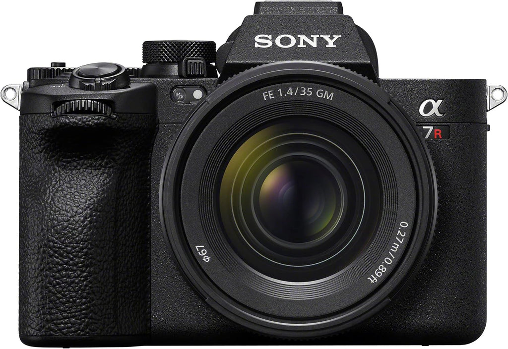 Sony a7R V Full Frame Mirrorless Camera Body with FE 35mm F1.4 GM G Master Lens ILCE-7RM5 + SEL35F14GM Bundle with Deco Gear Photography Backpack + Monopod + Extra Battery, LED and Kit Accessories