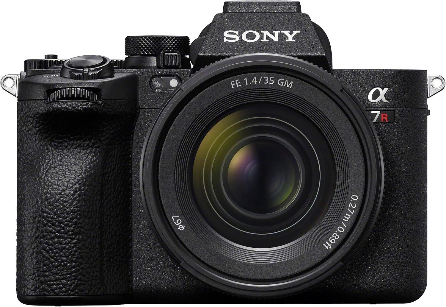 Sony a7R V Full Frame Mirrorless Camera Body with FE 35mm F1.4 GM G Master Lens ILCE-7RM5 + SEL35F14GM Bundle with Deco Gear Photography Backpack + Monopod + Extra Battery, LED and Kit Accessories