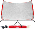 20x10 Foot Barricade Backstop Net, Basketball Barrier Net with Sturdy Steel Frame and Heavy-Duty Netting, Perfect for Lacrosse Baseball Soccer Basketball and More