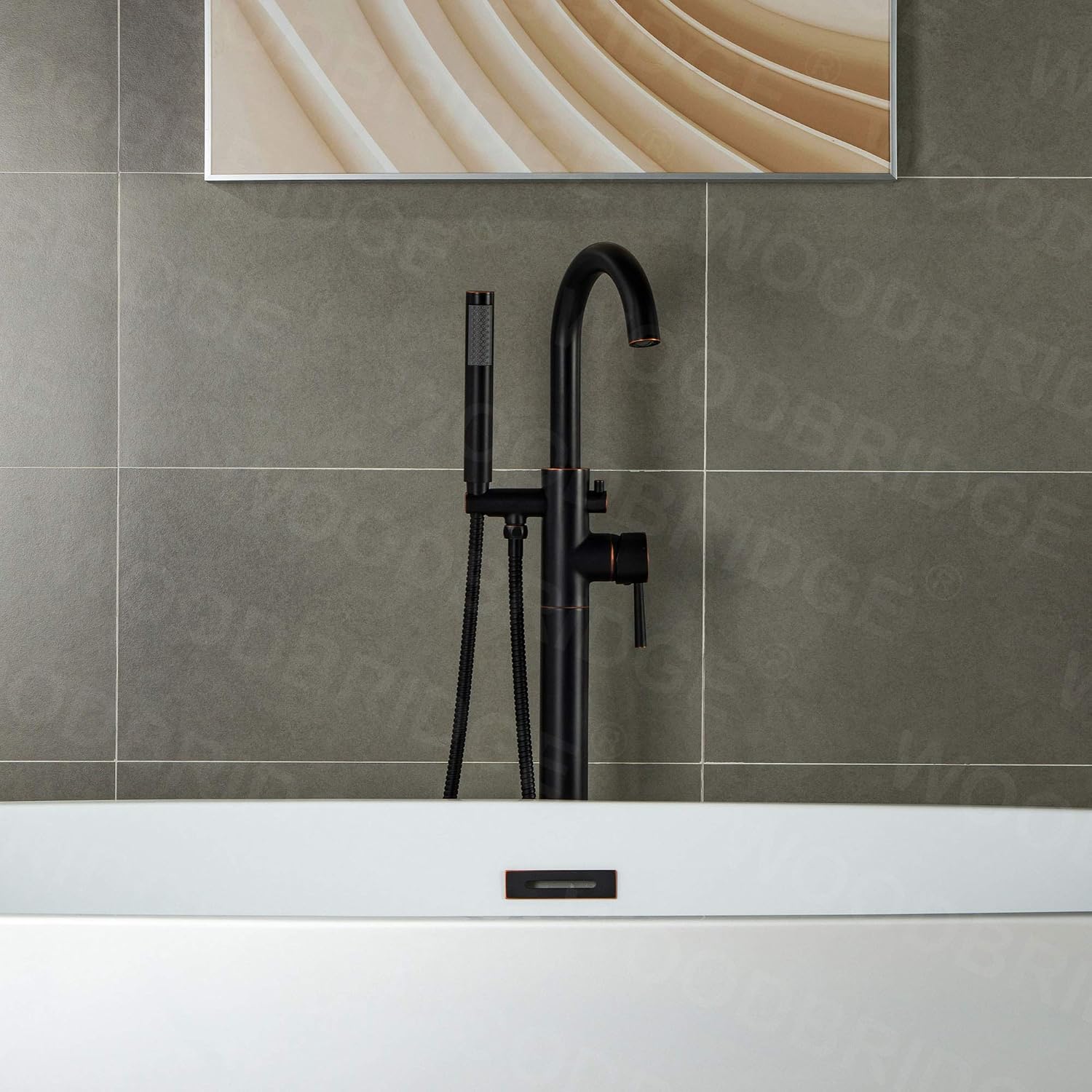 WOODBRIDGE F0010 ORBRD Faucet, (L) 10 3/4' x (W) 6-1/4' x (H) 43-7/8, Oil-Rubbed Bronze