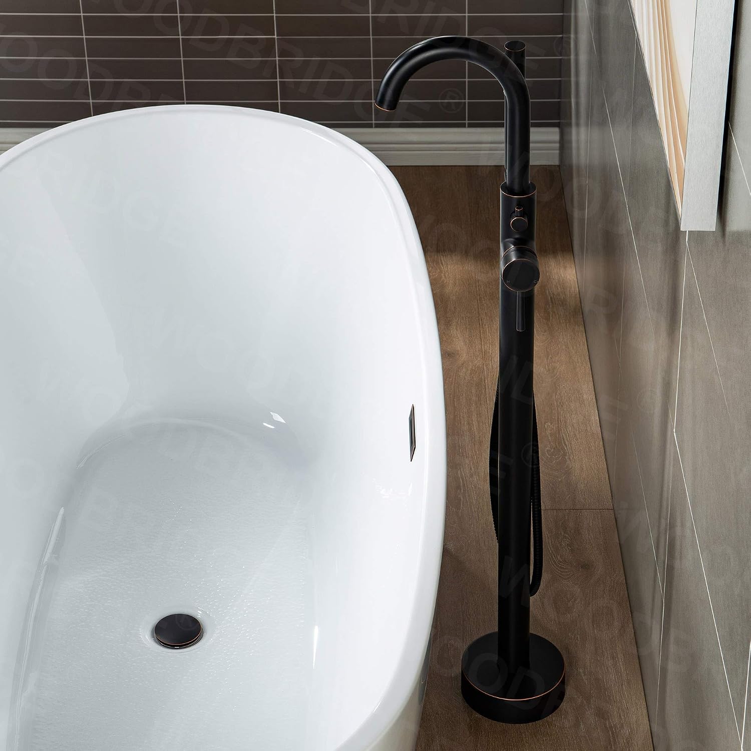 WOODBRIDGE F0010 ORBRD Faucet, (L) 10 3/4' x (W) 6-1/4' x (H) 43-7/8, Oil-Rubbed Bronze