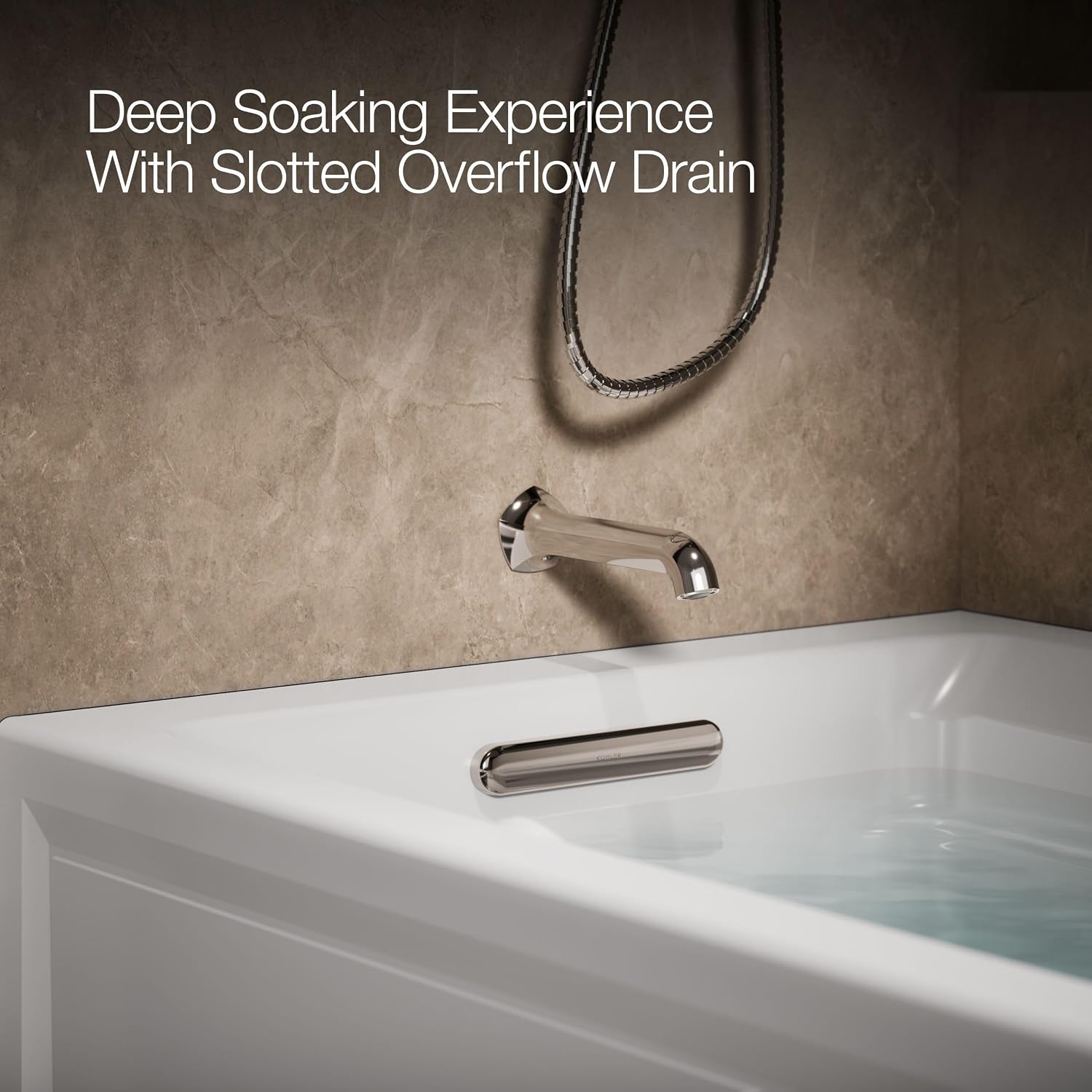 Kohler K-1124-XGHLA-0 Archer Bathtub, White