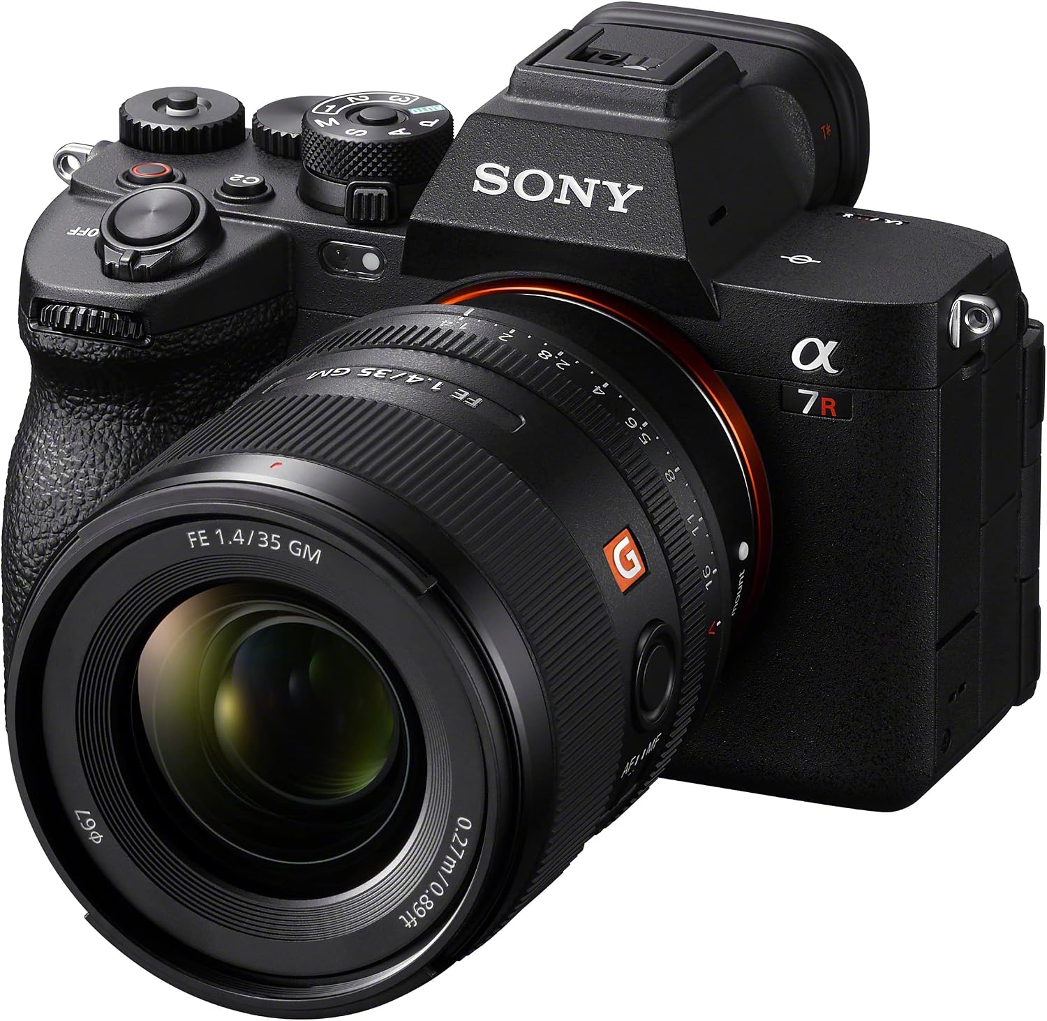 Sony a7R V Full Frame Mirrorless Camera Body with FE 35mm F1.4 GM G Master Lens ILCE-7RM5 + SEL35F14GM Bundle with Deco Gear Photography Backpack + Monopod + Extra Battery, LED and Kit Accessories