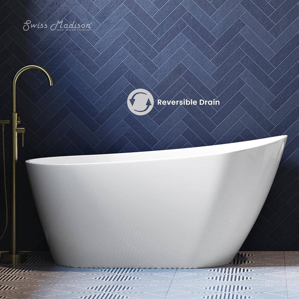 Sublime 60' Single Slipper Freestanding Bathtub