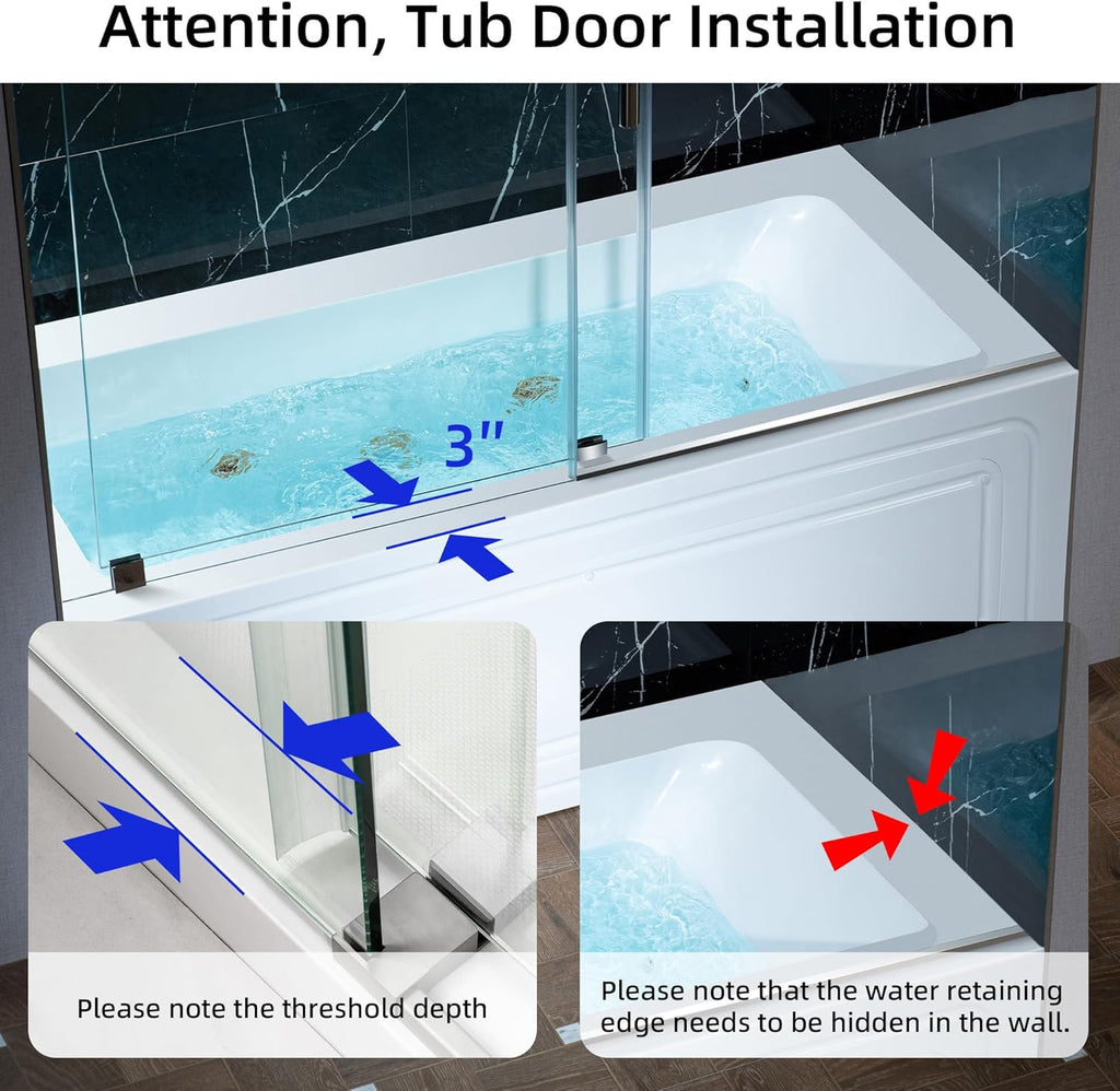 WOODBRIDGE 60' x 30' Alcove Acrylic Rectangular Whirlpool Heated Jetted Tub in White with Left Drain, Brushed Gold Finish Trim and Drain Kit Included, BS428-L-BG03