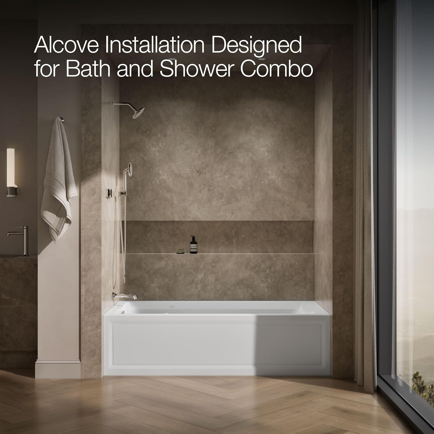 Kohler K-1124-XGHLA-0 Archer Bathtub, White